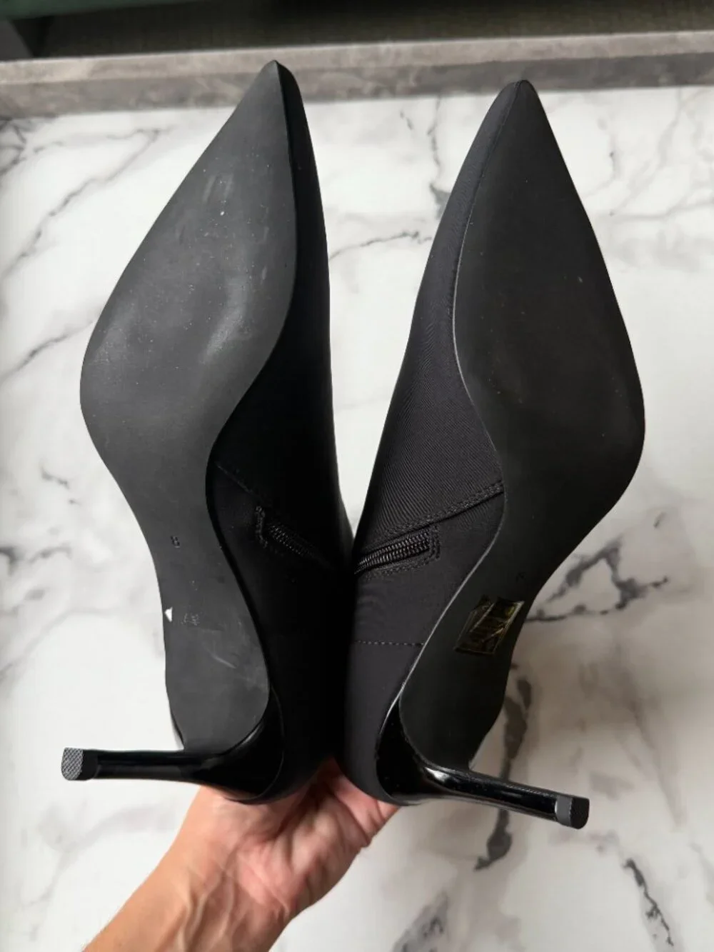 Jeffrey Campbell Black Pointed Toe Booties Size 8